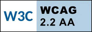 W3C WAI: Konformität mit den Web Content Accessibility Guidelines 2.2 auf Stufe AA